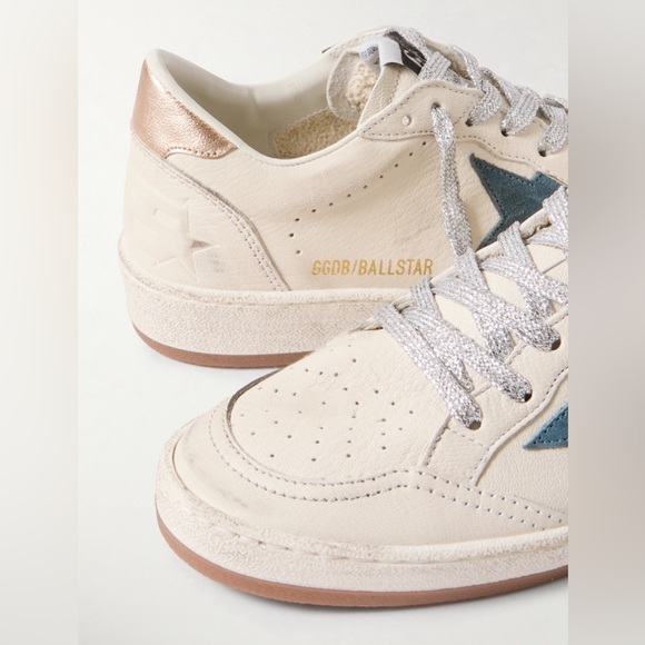 Golden Goose Ball Star Sneaker White, green, copper silver lace NIB Auth women - Picture 7 of 9